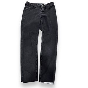 William Rast mid rise slim leg raw hem jeans size 6